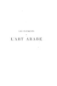 Les Elements de l Art Arabe-Bourgoin